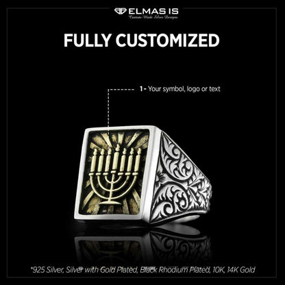 Menorah Isolated Ring by SWISS PLUS - Jewish Collection - view 6