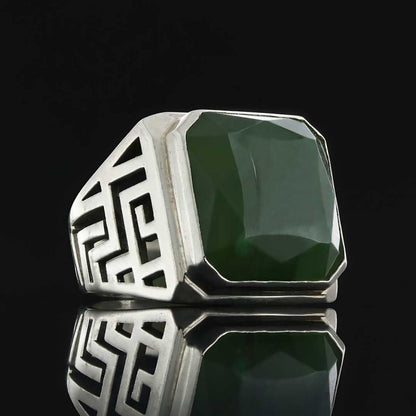 Unique Design Men Gemstone Silver Ring by SWISS PLUS - Unique Design Rings - view 6