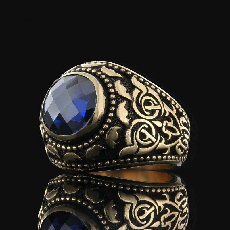 Men Motif Silver Ring
