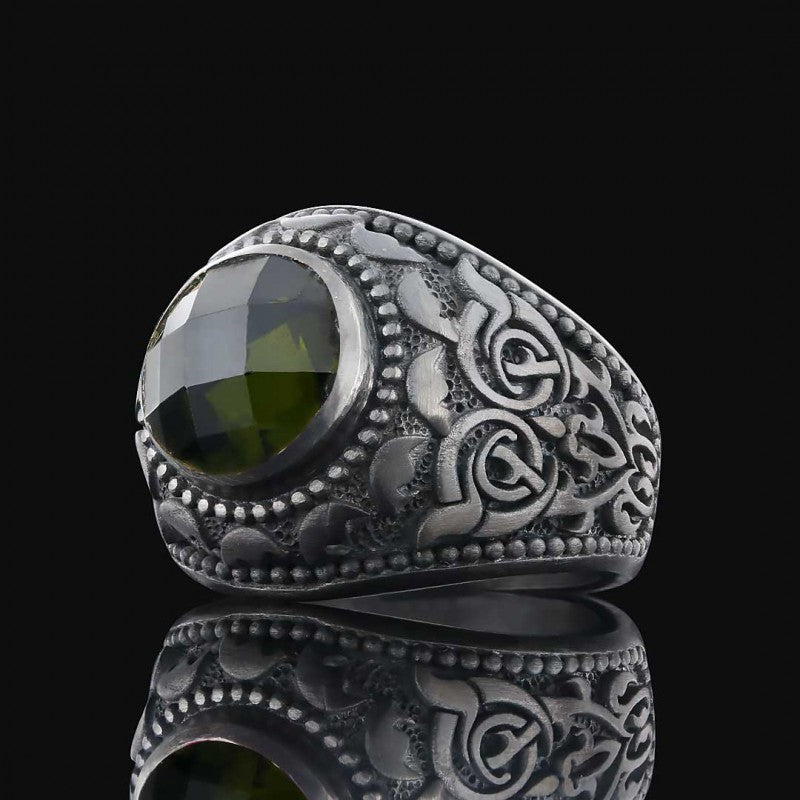 Men Motif Silver Ring - view 6