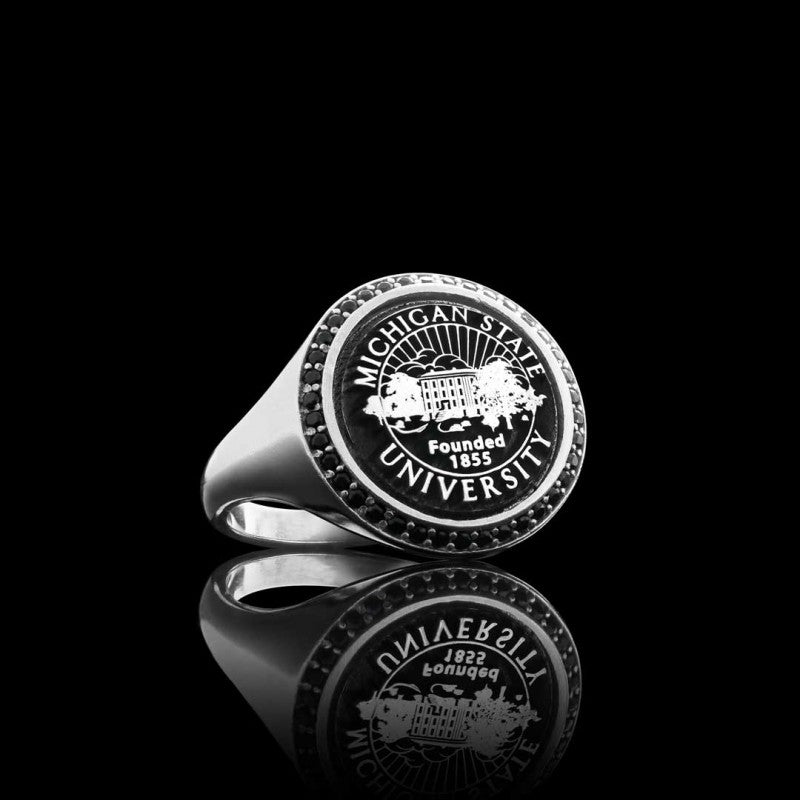Michigan State University Ring by SWISS PLUS - 925 Sterling Silver Rings for Men & Women - view 2