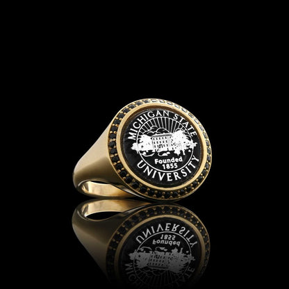 Michigan State University Ring by SWISS PLUS - 925 Sterling Silver Rings for Men & Women - view 3