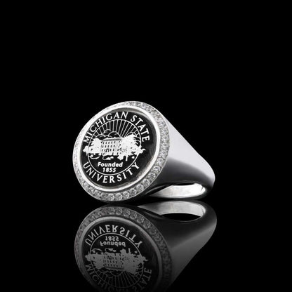 Michigan State University Ring by SWISS PLUS - 925 Sterling Silver Rings for Men & Women - view 5