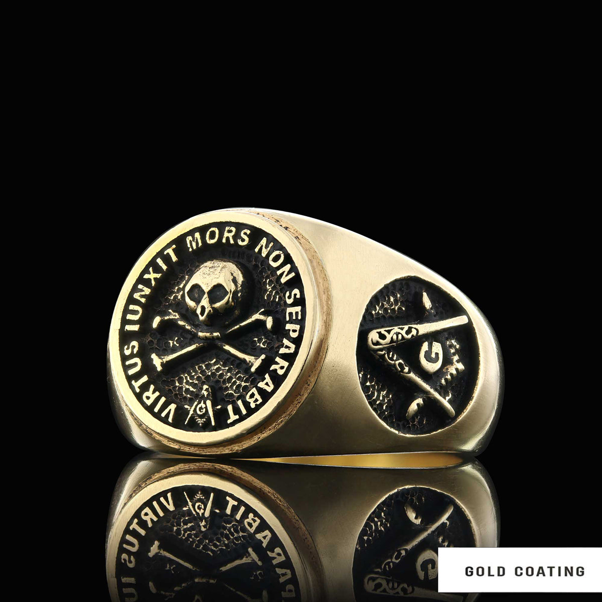 Morality Silver Masonic Ring, Special Masonic Ring, Freemasonic Ring, Master Mason Ring, Elegant Masonic Ring - view 3