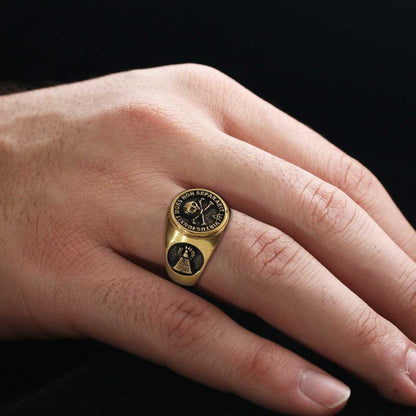 Morality Silver Masonic Ring, Special Masonic Ring, Freemasonic Ring, Master Mason Ring, Elegant Masonic Ring by SWISS PLUS -
