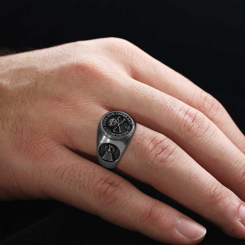 Morality Silver Masonic Ring, Special Masonic Ring, Freemasonic Ring, Master Mason Ring, Elegant Masonic Ring - view 5