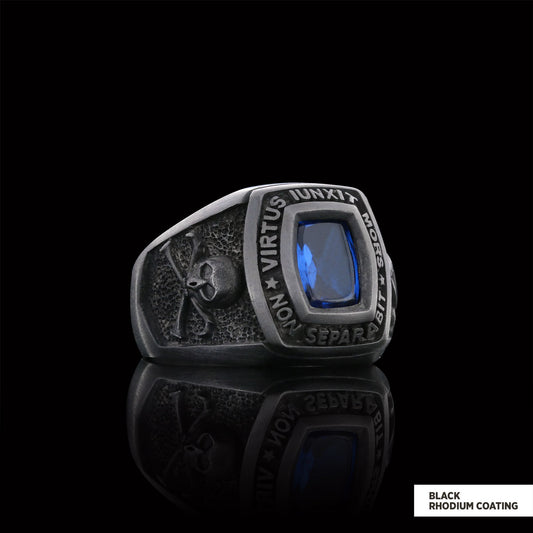 Mortality Masonic Ring, Handmade Mason Jewelry, Lodge Masonic Ring - view 2