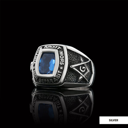 Mortality Masonic Ring, Handmade Mason Jewelry, Lodge Masonic Ring by SWISS PLUS - Mason Collection - view 3