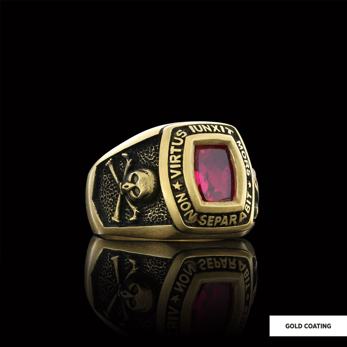 Mortality Masonic Ring, Handmade Mason Jewelry, Lodge Masonic Ring - view 4