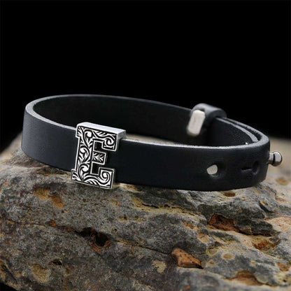 Motif 925 Sterling Silver Letter E Bracelet by SWISS PLUS - Letter Collection