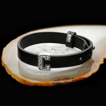 Motif Alphabet Letter C Bracelet by SWISS PLUS - Letter Collection - view 3