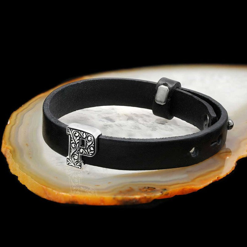 Motif Letter P Bracelet by SWISS PLUS - Letter Collection - view 3
