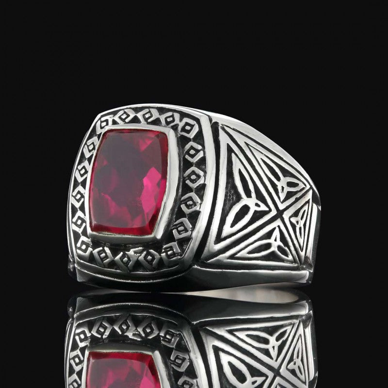 Motif Silver Men Ring - view 3