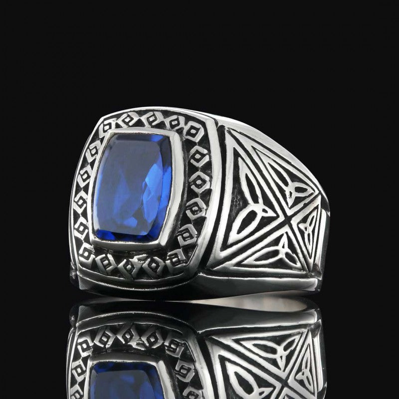 Motif Silver Men Ring - view 7