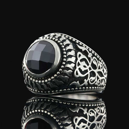 Motif Silver Ring for Men by SWISS PLUS - Unique Design Rings - view 4