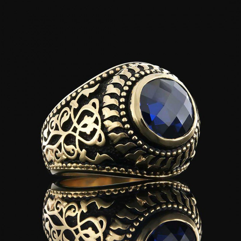 Motif Silver Ring for Men - view 5