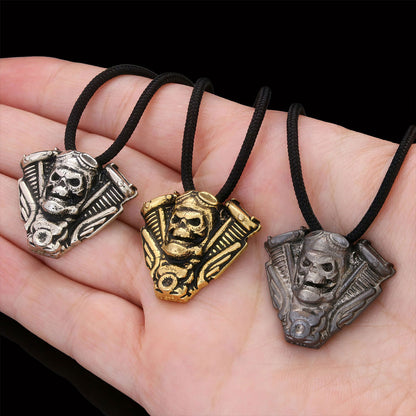 Motorhead Skull Pendant Silver by SWISS PLUS - Unique Pendants & Cool Design Necklaces - view 3
