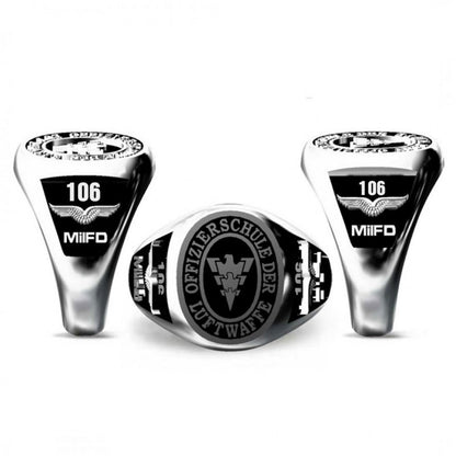 Offizierschule Der Luftwaffe 925 Sterling Silver Ring by SWISS PLUS - Military Rings