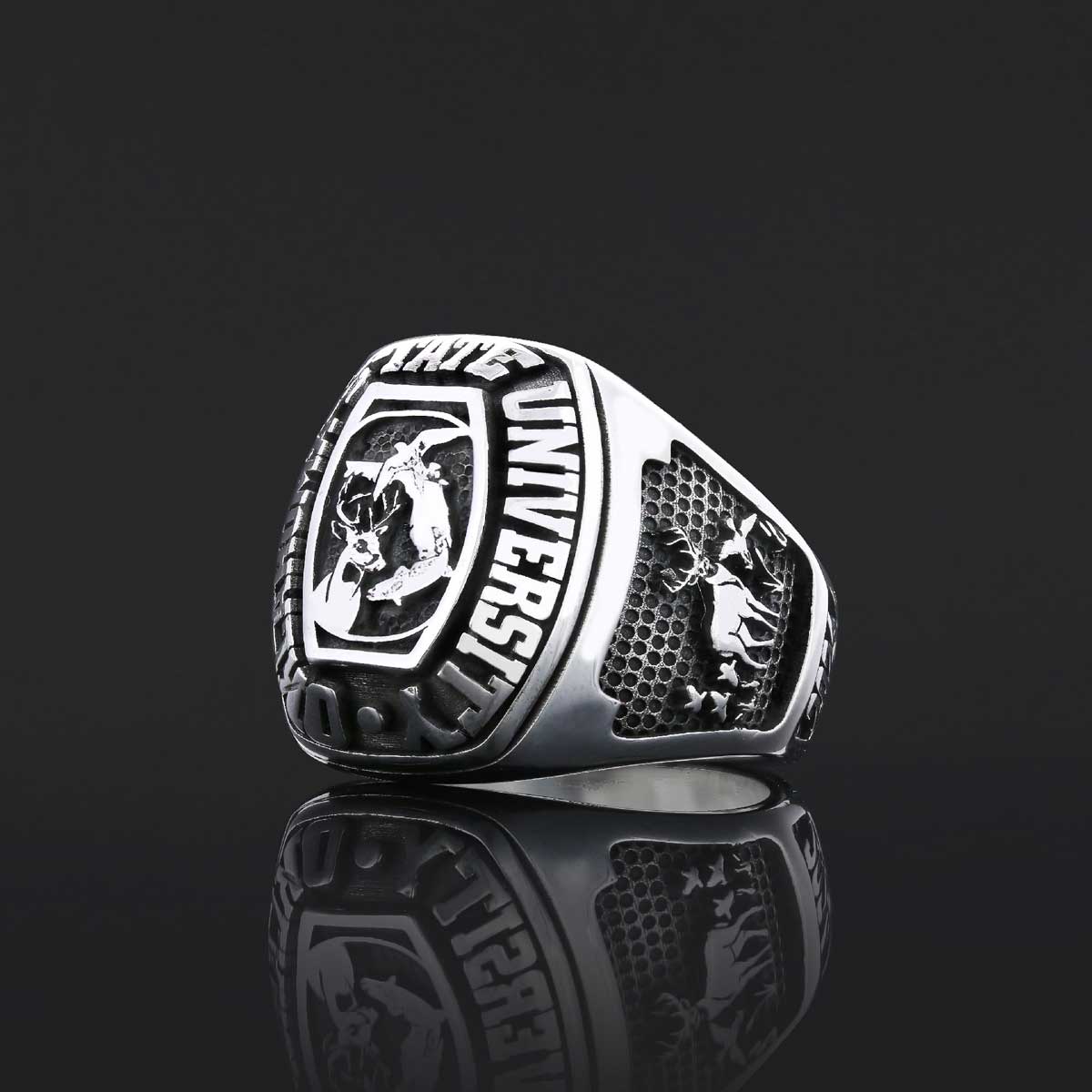 Oklahoma State University Ring, Class Ring, High School Ring, Graduation Ring by SWISS PLUS - Custom College Class Rings - vi