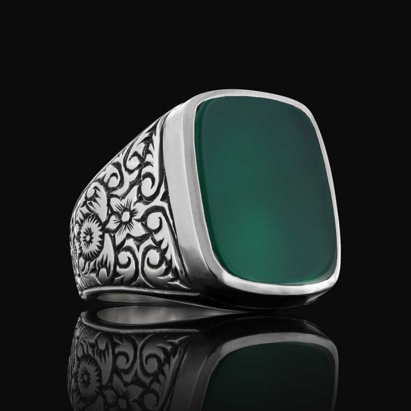Onyx Sterling Silver Ring by SWISS PLUS - Unique Design Rings - view 2