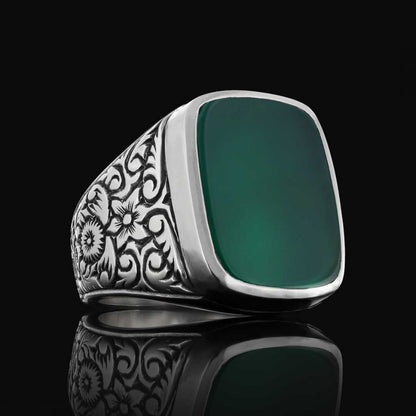 Onyx Sterling Silver Ring by SWISS PLUS - Unique Design Rings - view 2