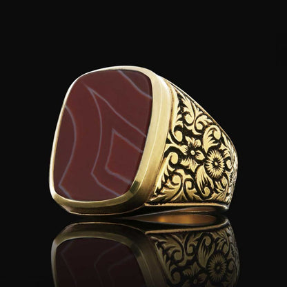 Onyx Sterling Silver Ring by SWISS PLUS - Unique Design Rings - view 3