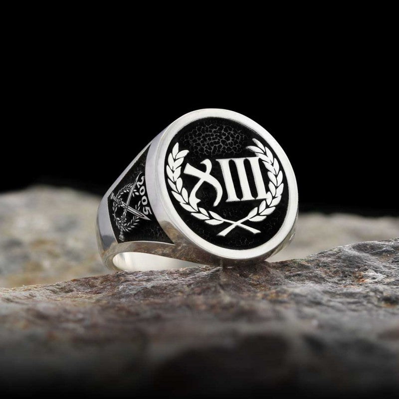 Handmade Round Silver Outkast Ring