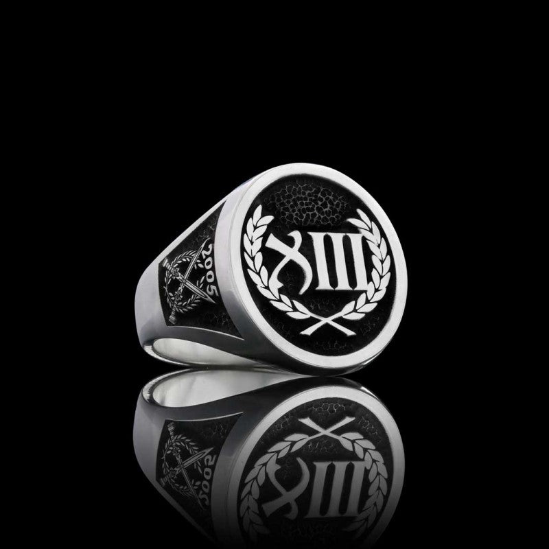 Handmade Round Silver Outkast Ring - view 3