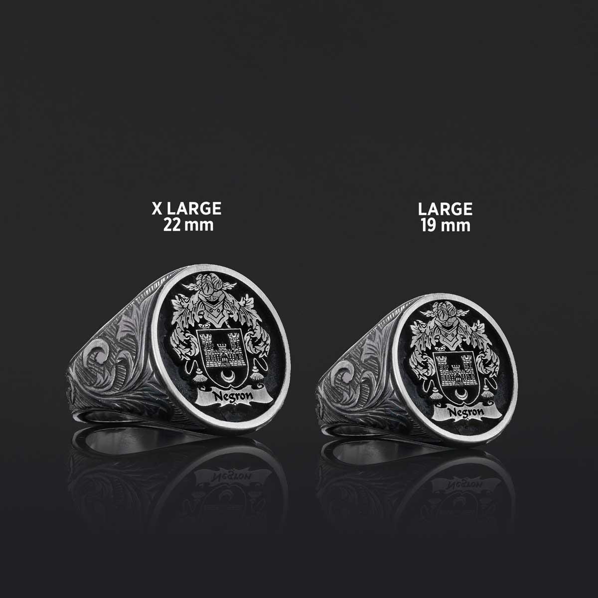 Oval Celtic Design Raised Family Ring, Custom Family Crest Ring - view 3