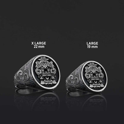 Oval Celtic Design Raised Family Ring, Custom Family Crest Ring by SWISS PLUS - Family Collection - view 3