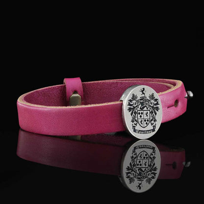 Oval Engraved Family Crest Bracelet by SWISS PLUS - Family Collection - view 4