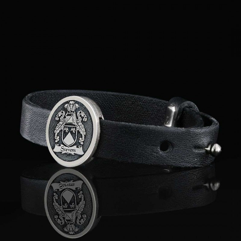Custom Oval Signet Raised Family Crest Bracelet