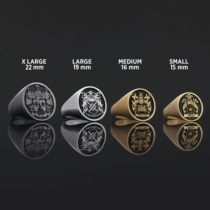 Oval Raised Family Crest Ring by SWISS PLUS - Family Collection - view 4