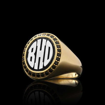 Oval Special Design 925 Sterling Silver Monogram Letter Women Ring by SWISS PLUS - Letter Collection - view 5