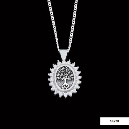 Oval Tree of Life Necklace, Family Tree Necklace, Christian Tree of Life Necklace, Silver Christian Pendants Silver by SWISS 