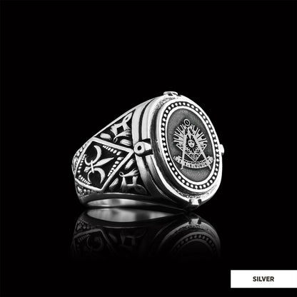 Past Master Masonic Ring, Celtic Lodge Masonic Ring, Round Mason Ring, Ancient Lodge Mason Ring by SWISS PLUS - Mason Collect