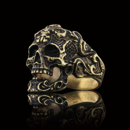 Patterned Skull Ring by SWISS PLUS - Skull Rings - view 4