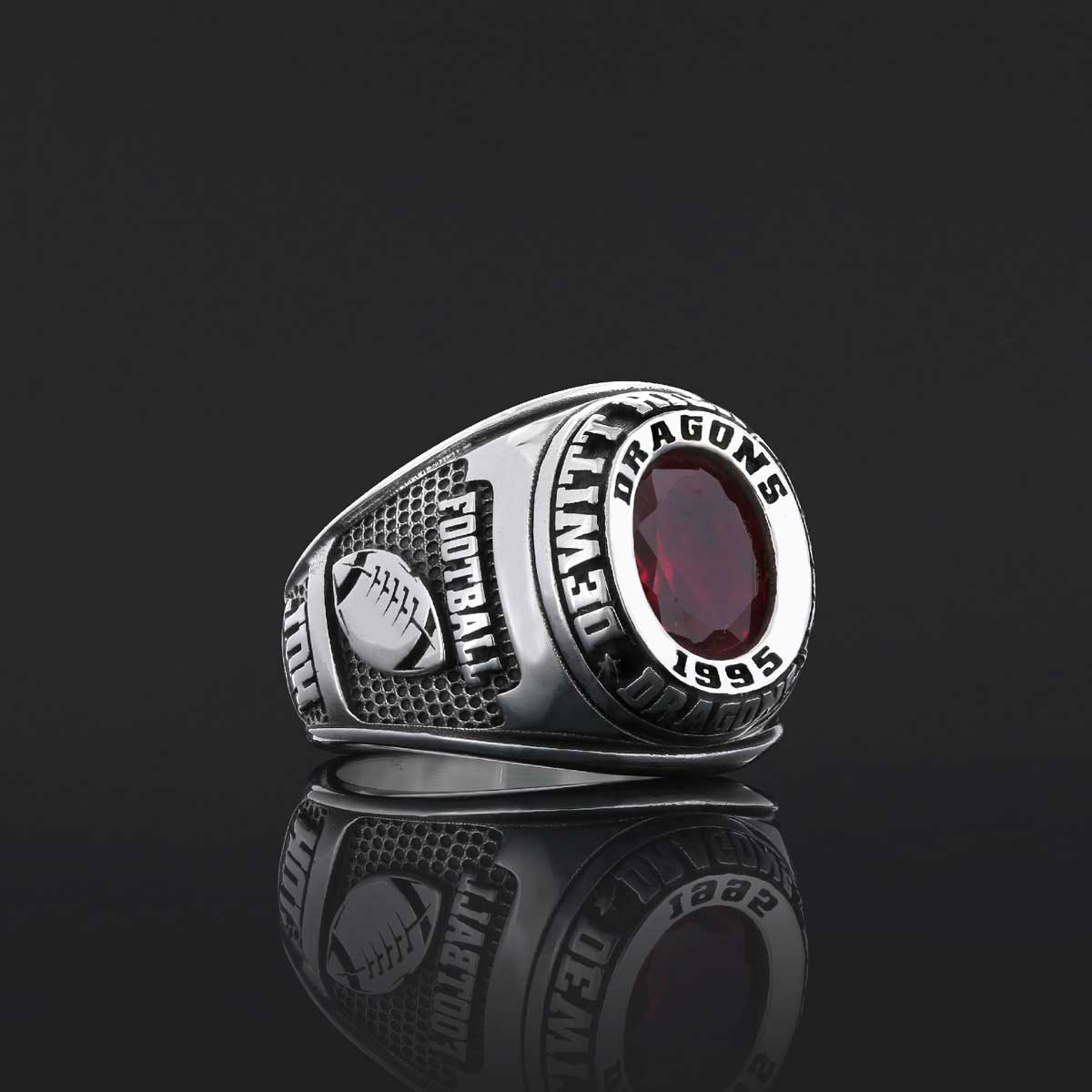 Collage of Southen Nevada Ring, Customized High School Ring, University Ring, Graduation Collage Ring - view 4