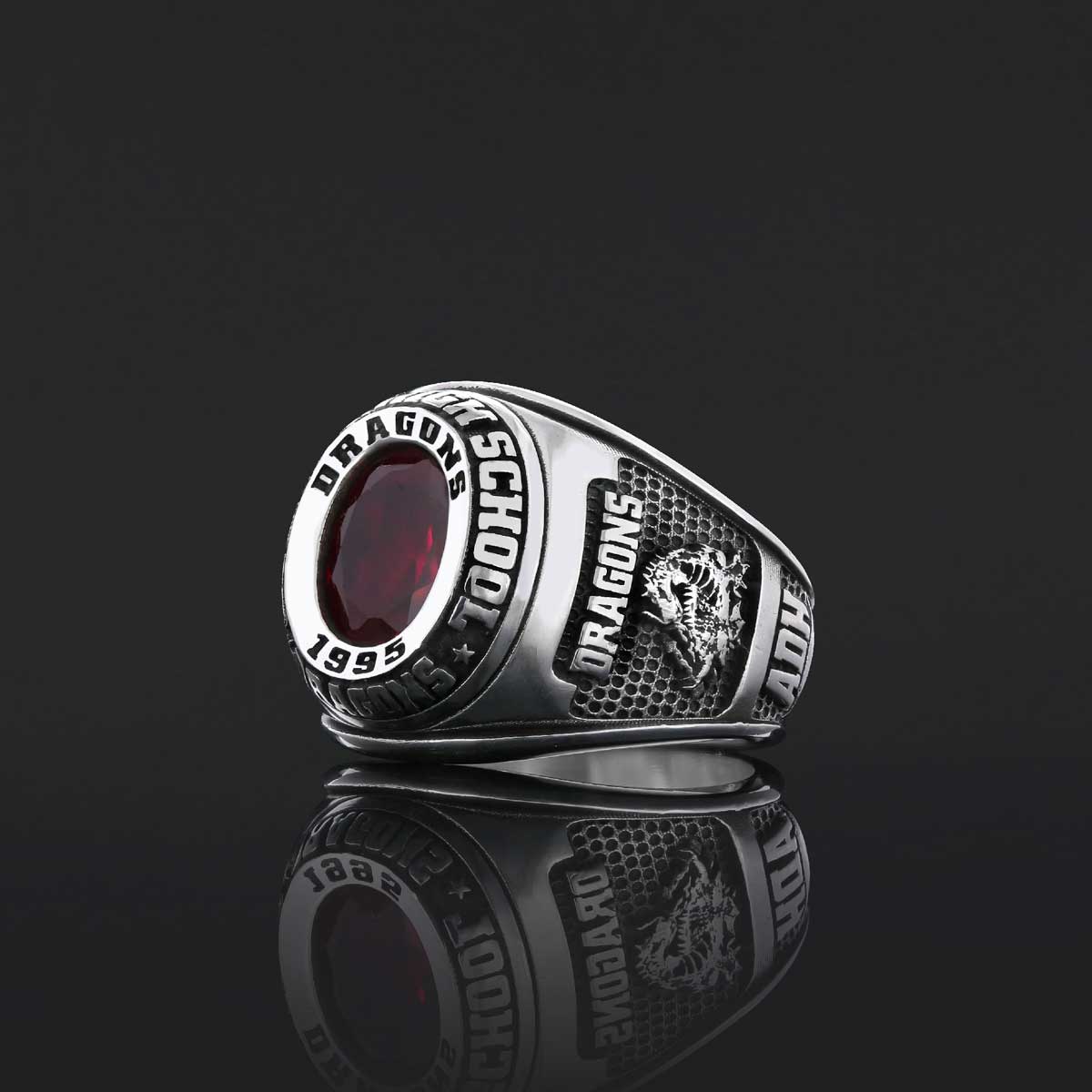 Collage of Southen Nevada Ring, Customized High School Ring, University Ring, Graduation Collage Ring - view 5