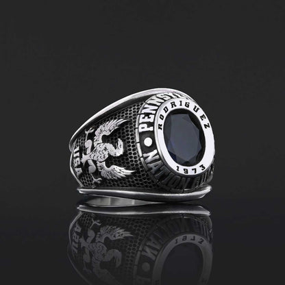 Pennsylvania Nation Guard University Ring, Customized High School Ring, Class Ring, Graduation Collage Ring by SWISS PLUS - C