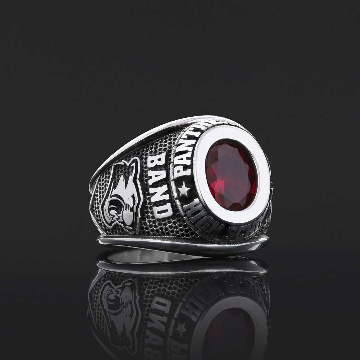 Pennsylvania Nation Guard University Ring, Customized High School Ring, Class Ring, Graduation Collage Ring - view 4