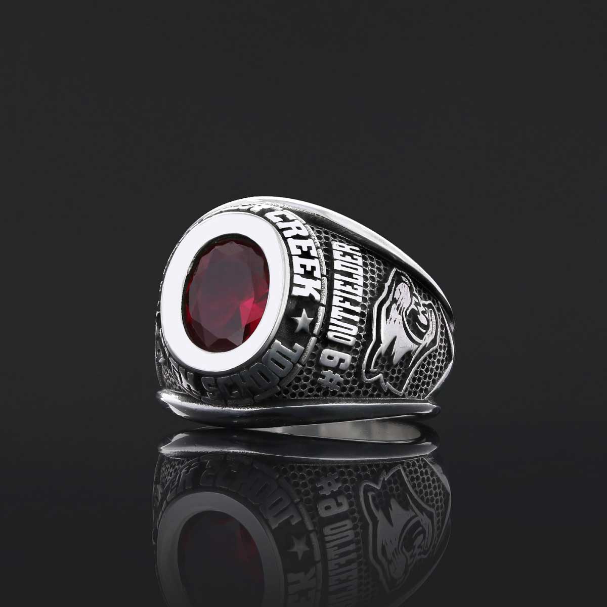 Pennsylvania Nation Guard University Ring, Customized High School Ring, Class Ring, Graduation Collage Ring - view 5