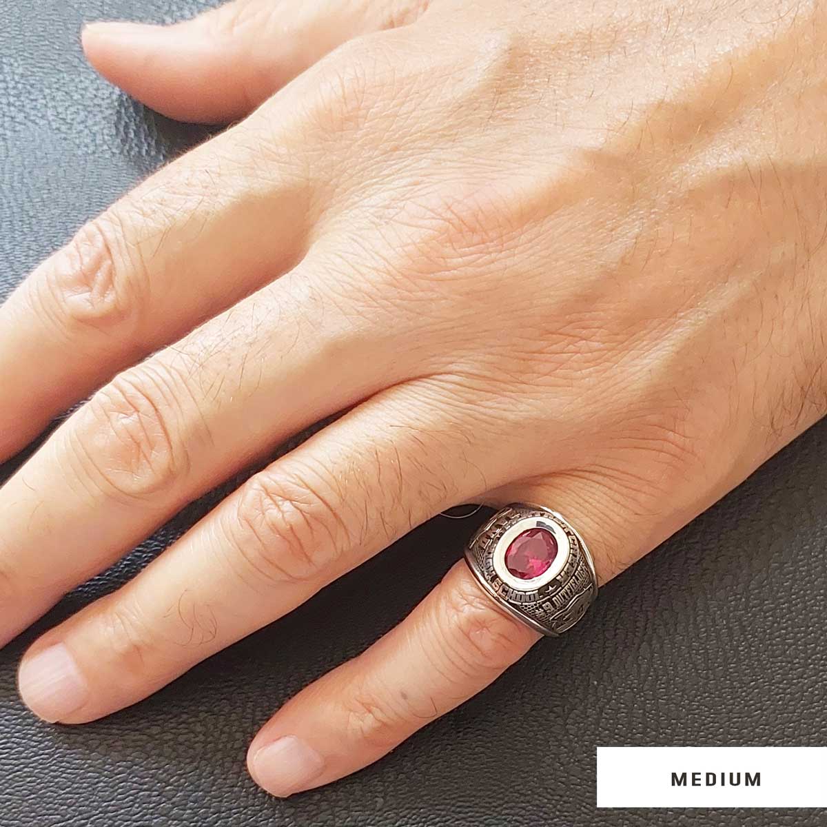 Pennsylvania Nation Guard University Ring, Customized High School Ring, Class Ring, Graduation Collage Ring - view 6