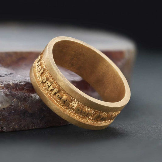 Perfect but Loyal Motto Band Ring