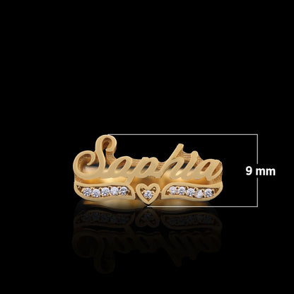 Personalized Design Silver Ring with Stone by SWISS PLUS - Letter Collection - view 3