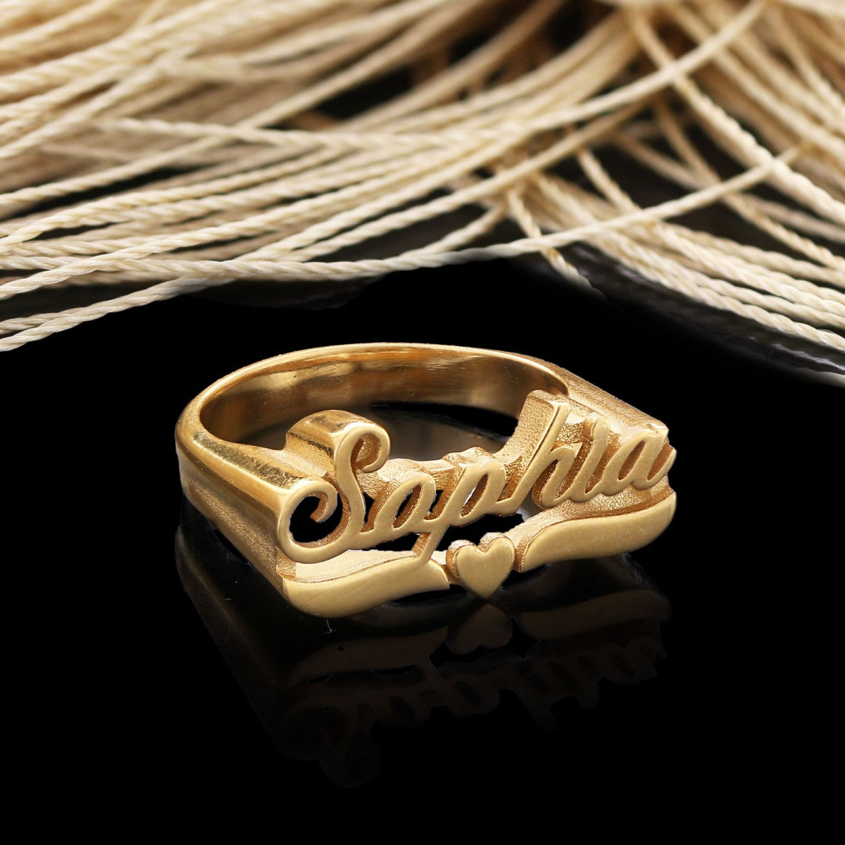 Personalized Design Women's Silver Ring With Name by SWISS PLUS - Letter Collection