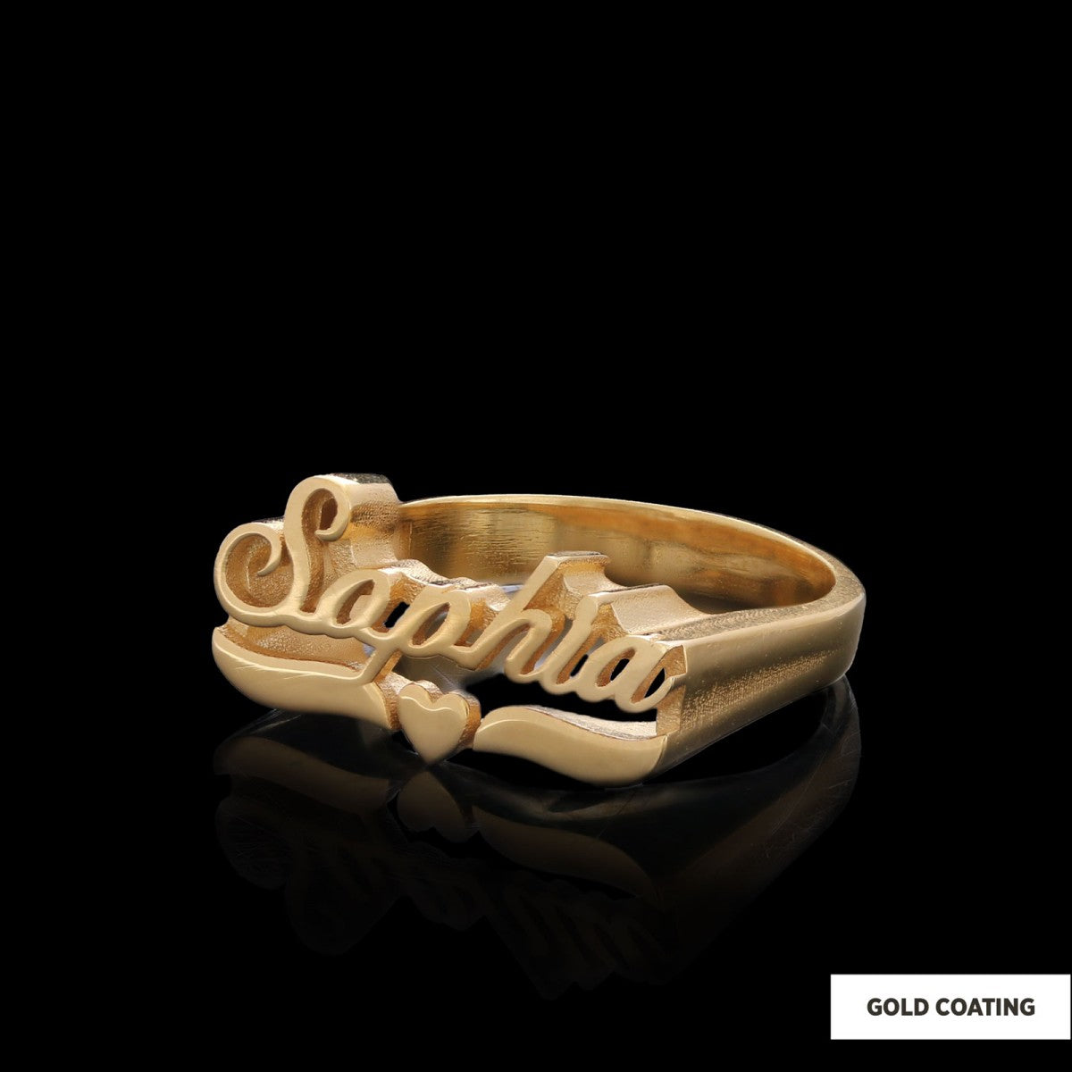 Personalized Design Women's Silver Ring With Name by SWISS PLUS - Letter Collection - view 2