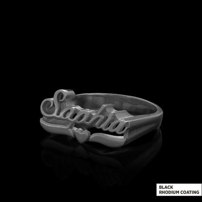 Personalized Design Women's Silver Ring With Name by SWISS PLUS - Letter Collection - view 6