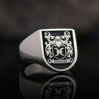 Personalized Family Ring, 925 Sterling Silver Design Family Ring by SWISS PLUS - Family Collection