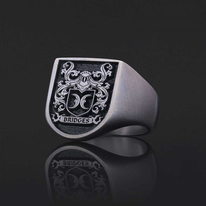 Personalized Family Ring, 925 Sterling Silver Design Family Ring by SWISS PLUS - Family Collection - view 2